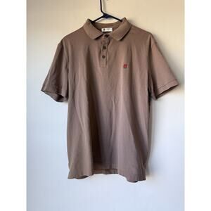 Charles Tyrwhitt Mens England Rugby Rose Logo Polo Shirt Size Large Brown​​